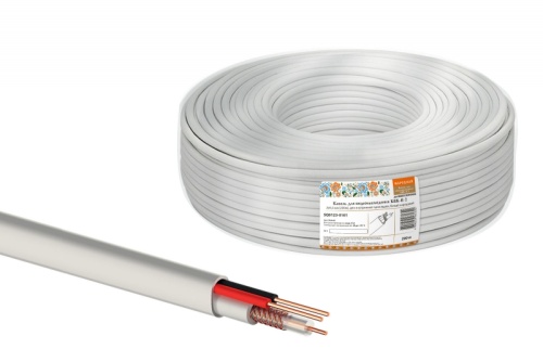 Кабель для видеонаблюдения КВК-В-2 2х0.5 мм (200м) для внутренней прокладки. белый народный ТРТС | код SQ0123-0101 | РЭМЗ ТМ