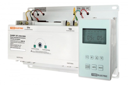Блок автоматического ввода резерва БАВР 3П 250/200А TDM | код SQ0743-0013 | TDM