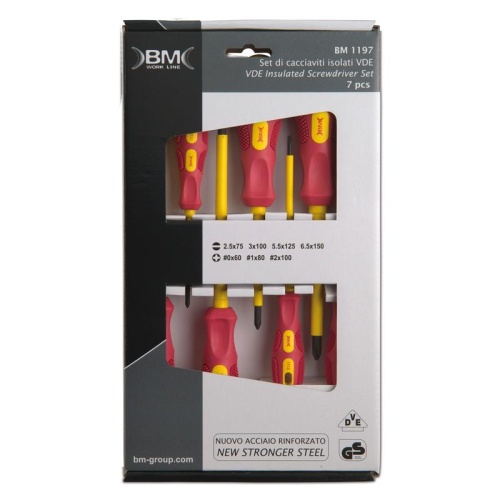 Набор диэлектрических отверток (шлиц. РН) 7 предметов -1197 | код. BM-1197 | BM Набор диэлектрических отверток (шлиц. РН) 7 предметов -1197 | код. BM-1197 | BM