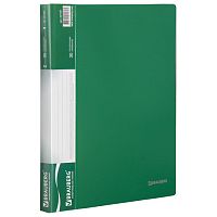 Папка 30 вкладышей BRAUBERG стандарт, зеленая, 0,6 мм, 221597 | код 221597 | BRAUBERG