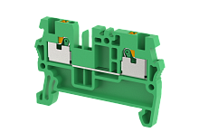 Клемма проходная PUSH-IN 1,5 мм2, на 2 подключения, зеленая PQ1.5-GREEN | код 3101010003 | Elmex