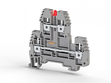 309 399, Клеммник 2-х ярусный, 4 мм.кв., с индикацией 110 VDC, (серый), PIK4 NLD 110VDC/NM Серия V0 | код 0.0.0.3.09399 | KLEMSAN