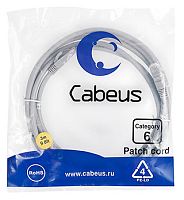 Cabeus PC-UTP-RJ45-Cat.6-20m Патч-корд U/UTP, категория 6, 2xRJ45/8p8c, неэкранированный, серый, PVC, 20м | код 8791c | Cabeus