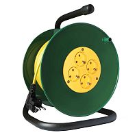 Удлинитель силовой ТМ Союз на катушке 4 гнезда 4000 Вт с заземляющим контактом 40м | код 481S-3704 | Universal