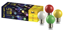 Набор ламп LED декор. G45 шар 1Вт 230В MIX E27 10 шт IEK | код LLE-G45-1-230-MIX-E27-10 | IEK