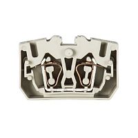 Сдвоенная проходная клемма, тип фиксации провода: пружинный, номинальное сечение: 2,5 мм кв., 24A, 800V, ширина: 10 мм, цвет: серый, тип монтажа: монтажный фланец | код 39.703.0253.0 | Wieland