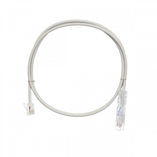 Коммутационный шнур NIKOMAX U/UTP 1 пара, Кат.3 (Класс C), 16МГц, 110-RJ11/6P4C, USOC, многожильный, BC (чистая медь), 24AWG (7х0,192мм), LSZH нг(А)-HFLTx, серый, 2м | код NMC-PC1UC02T-020-C-GY | NIKOMAX