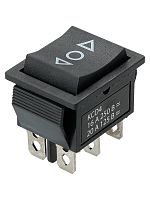 KCD4-203 250В AC/DC, 2P, 16А, (6с), (ON)-OFF-(ON) с нейтралью, без фиксации, черный TDM | код SQ0703-0053 | TDM
