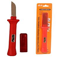 Нож кабельный с прямым лезвием для зачистки и обрезки кабеля FASEN 32HS | код 111016 | Fasen