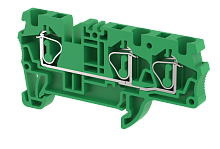 Клемма проходная пружинная 4 мм2 на 3 подключения, зеленая SQ4-1X2-GREEN | код 2103050003 | Elmex