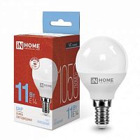 Лампа светодиодная LED-ШАР-VC 11Вт 230В E14 6500К 990лм IN HOME 4690612024929