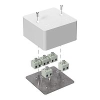 Коробка огнестойкая для кабель-канала 40-0460-FR2.5-10 Е15-Е120 RAL9003 85х85х45 (44 шт/кор) Промрукав | код 40-0460-FR2.5-10 | ПРОМРУКАВ