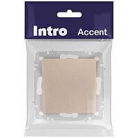 Переключатель перекрестный Intro Accent 6-108-04 , 10А-250В, IP20, СУ, шампань | код Б0063586 | ЭРА