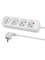 Удлинитель 4 гнезда, 3 метра, с/з, 10 А, 2300 Вт, белый, НАРОДНЫЙ | код SQ1303-1046 | TDM НАРОДНЫЙ