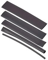 Набор трубок термоусадочных нг-LS 2/1-4/2-6/3-8/4-10/5-12/6 100мм черн. бокс | код. UDR10-002-012-105-K02-B | IEK