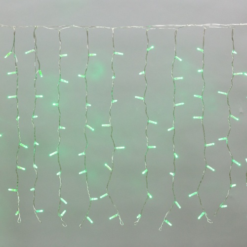 Гирлянда Светодиодный Дождь 2x0,8м, прозрачный провод, 230 В, диоды Зеленые | код 235-104 | NEON-NIGHT