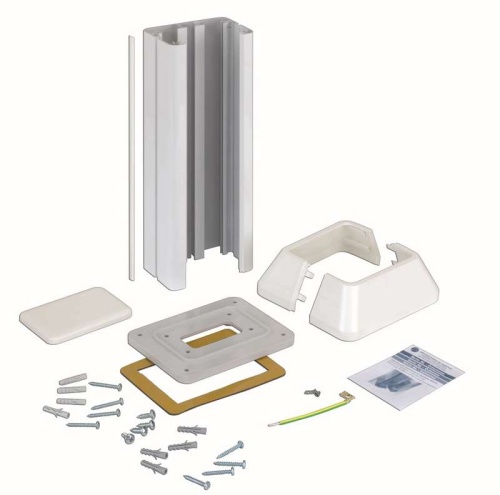 Connect Миниколонна 1-сторонняя на 2 CIMA-модуля 336х715(125)х1095(164) мм SC белый | код ALC312-9 | Simon