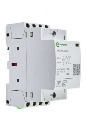 KM1.31.0.230.20 Модульный контактор 3НО+1НЗ контакт 20А (~/= 230В AC/DC) | код KM131023020 | РЕЛЕОН KM1.31.0.230.20 Модульный контактор 3НО+1НЗ контакт 20А (~/= 230В AC/DC) | код KM131023020 | РЕЛЕОН