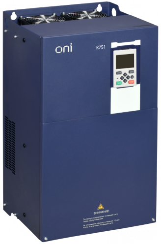 Преобразователь частоты K751 380В 3Ф 185-200кВт 340-377А с дросселем постоянного тока ONI | код K751-33-185200RM | ONI