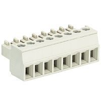 Розеточный разъем, угловой, на кабель, шаг 3,81 мм, 7 полюсов, номинальное сечение: 1,5 мм кв., винтовая фиксация провода, 250V, 8А, без маркировки, цвет: серый, серия 8813 B | код 25.620.3753.0 | Wieland