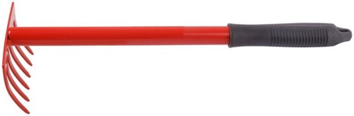 Грабли мини с ручкой цельнометаллическая, 6 зубьев | код 76850 | FIT фото 5