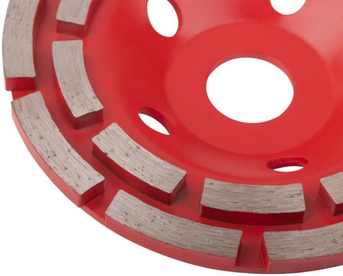 Диск алмазный шлифовальный, посадочный диаметр 22.2 мм, сегментный, двойной ряд 125 мм | код 39515 | FIT фото 7