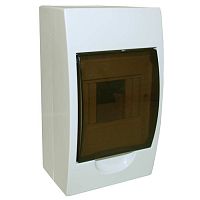 Распределительный щит RUICHI ЩРН-П-4 навесной, прозрачный, чёрная дверь, IP40 | код 113202 | Ruichi