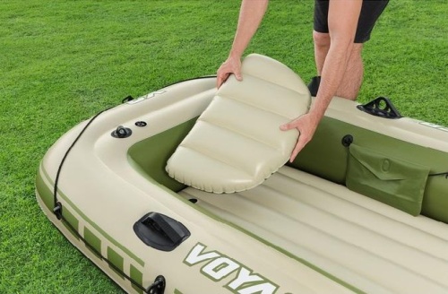 Лодка надувная Voyager (65164) Х3 294х137см весла насос Bestway 6941607338292 фото 5
