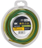 Трубка термоусадочная ТТУ нг-LS 8/4 желт./зел. (уп.2м) | код UDR12-008-004-002-K52-T | IEK