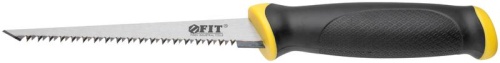 Ножовка для гипсокартона. каленый зуб. прорезиненная ручка 150мм FIT 15377 фото 5