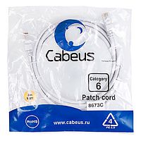 Cabeus PC-UTP-RJ45-Cat.6-5m-WH Патч-корд U/UTP, категория 6, 2xRJ45/8p8c, неэкранированный, белый, PVC, 5м | код 8674c | Cabeus