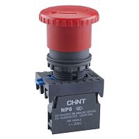 Кнопка управления "Грибок" d40мм с фиксацией NP8-01ZS/14 красн. 1НЗ IP65 (R) | код 667210 | CHINT