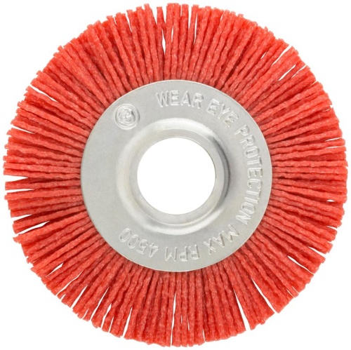 Корщетка-колесо нейлоновая, посадочный диаметр 22,2 мм, Профи 100 мм | код 38791 | FIT фото 2