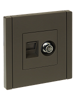 FORTE&PIANO Роз. двойная TV+RJ45 кат.5E FP336 сер. IEK | код FP-AK20-1-K03 | IEK