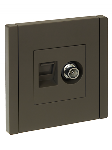 FORTE&PIANO Роз. двойная TV+RJ45 кат.5E FP336 сер. IEK | код FP-AK20-1-K03 | IEK FORTE&PIANO Роз. двойная TV+RJ45 кат.5E FP336 сер. IEK | код FP-AK20-1-K03 | IEK