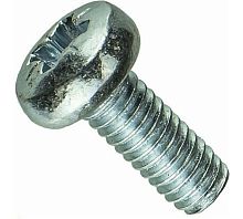 Винт DIN7985 М5х10 полукруглая голова класс прочности 4.8 покрытие цинк | код DIN7985-М5х10 | Крепдил