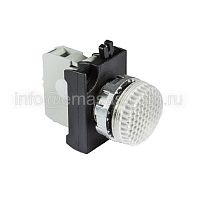 Арматура сигнальная белая со светодиодом 12-30 В перем. и пост. тока | код CM050XB | EMAS