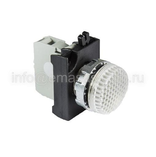 Арматура сигнальная белая со светодиодом 12-30 В перем. и пост. тока | код CM050XB | EMAS