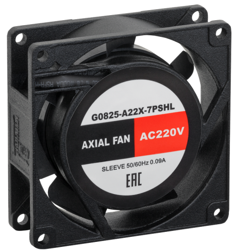Вентилятор осевой SILART, 80х 80 х 25, 220 VAC, подшипник скольжения | код G0825-A22X-7PSHL | SILART