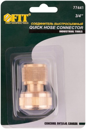 Соединитель латунь , 3/4 | код 77441 | FIT фото 3 Соединитель латунь , 3/4 | код 77441 | FIT фото 3