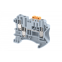 Клемма проходная винтовая 4 мм2, на 3 подключения, красная TQKFT4-1X2-RED | код 1203050002 | Elmex