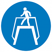 Знак M 12 Переходить по надземному переходу ф200 мм, пластик ГОСТ Р 12.4.026-2001 EKF | код pn-m-12 | EKF