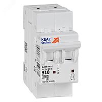 Выключатель автоматический двухполюсный 10А B 4,5кА AC OptiDin BM63-2B10-4,5-УХЛ3 | код 329509 | КЭАЗ