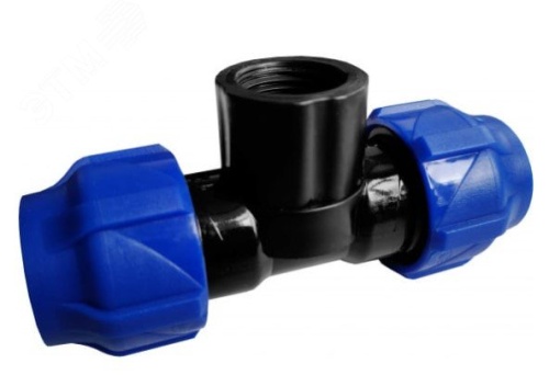 Тройник переходной компрессионный ПНД ВР 20-1/2-20 (100/20) | код 1210012001220 | Valfex