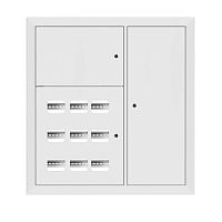 Щит этажный 9 кв. RAL9003 3 окна в ряд по гориз. (1000х950х150) EKF PROxima | код mb29-v-9-ral9003-1 | EKF