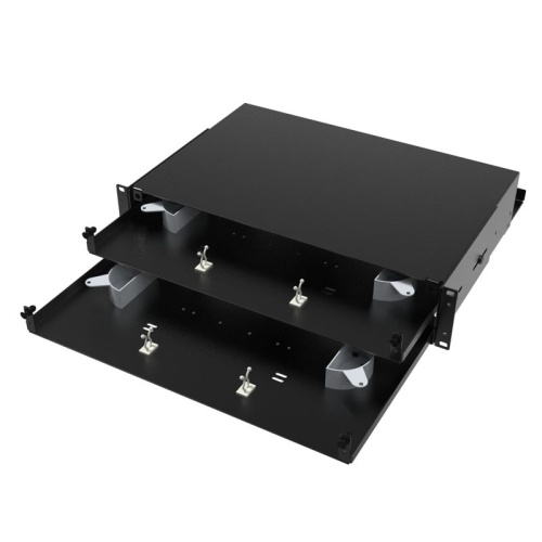 Оптическая полка выдвижная без лицевой панели неукомплектованная 2U черная | код RNFPE2U48 | DKC фото 3