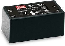 Источник питания AC-DC, 10 Вт, вход 85...264В AC 47...440 Гц, 120...370B DC, выход 12В/0.85А, изоляция 3000В AC, в корпусе на плату 45.7х25.4х21.5мм, -30...+70C | код IRM-10-12 | MeanWell