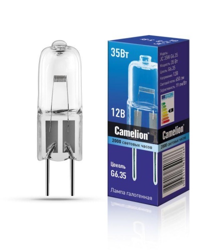 Лампа галогенная JC 35Вт 12В капс. g6.35 | код 5088 | Camelion Лампа галогенная JC 35Вт 12В капс. g6.35 | код 5088 | Camelion