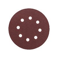 Диск абразивный на ворсовой основе, на липучке, перфорированный, P120, 125мм, 10 шт. KRANZ | код KR-91-1168 | KRANZ