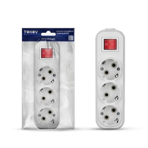 Колодка удлинителя 3-м 16А с заземл. с выкл. АБС-пластик бел. | код. TKE-C01-KU3-ZV | TOKOV ELECTRIC Колодка удлинителя 3-м 16А с заземл. с выкл. АБС-пластик бел. | код. TKE-C01-KU3-ZV | TOKOV ELECTRIC